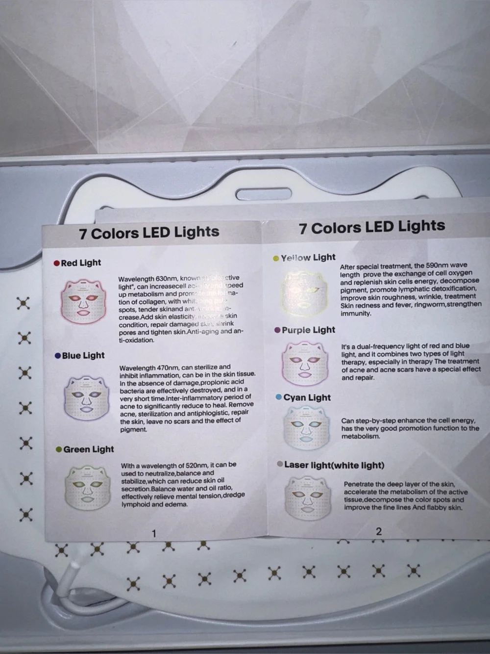7-1 COLOR LIGHTS LED BEAUTY MASK